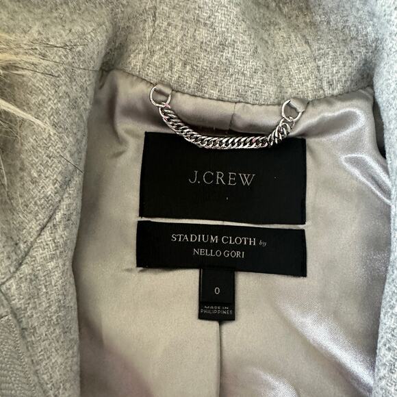 J. Crew Chateau Parka Italian Wool Stadium Cloth Grey - Picture 5 of 13